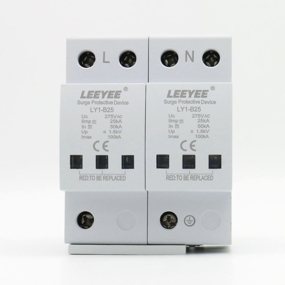 LY1-B25 two pole Type 1 plus 2 AC surge protective device