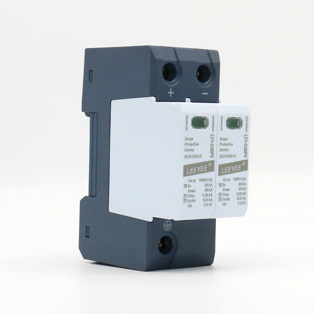 LY1-C40PV/2(S) 1000V Type 1+2 DC solar surge protective device for PV strings and combiner boxes