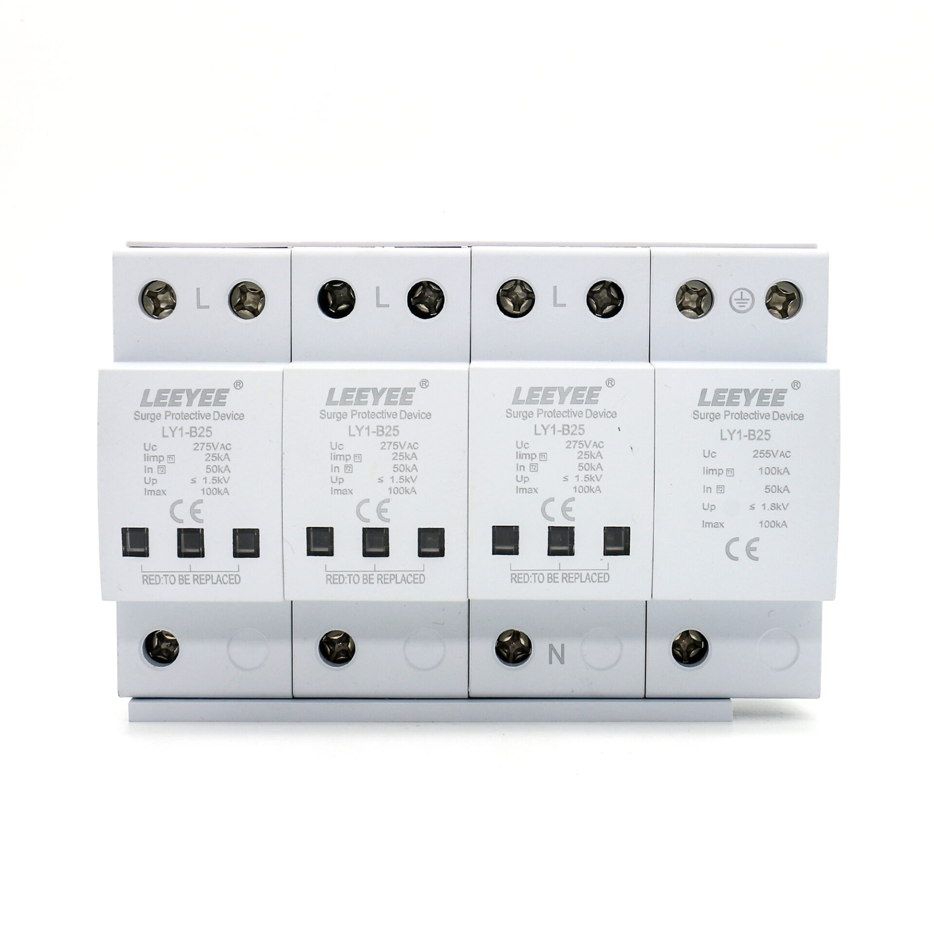 LY1-B25/4(S) Type 1+2 AC SPD 4-Pole 25kA 100kA | LEEYEE
