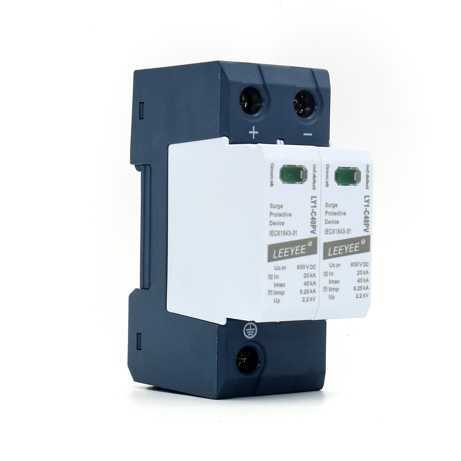 LY1-C40PV/2(S) 600V Type 2 DC solar SPD for residential and commercial PV systems