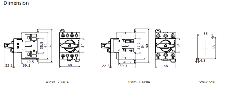 isolator dimension