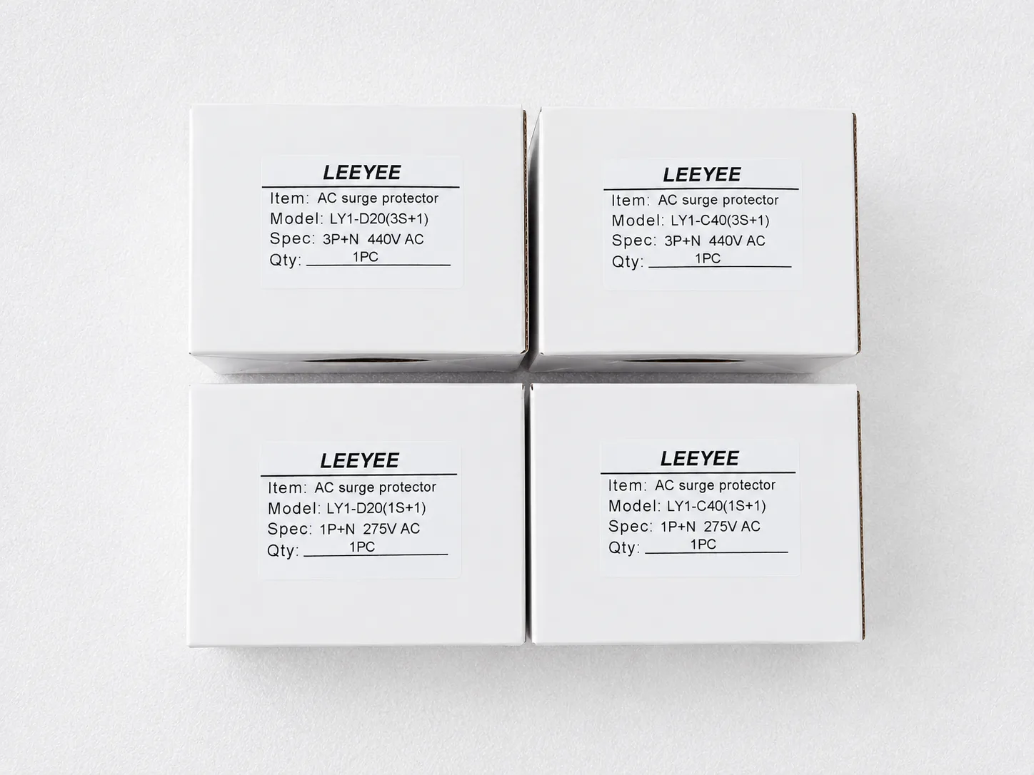 SPD packaging photo for LEEYEE surge protective devices