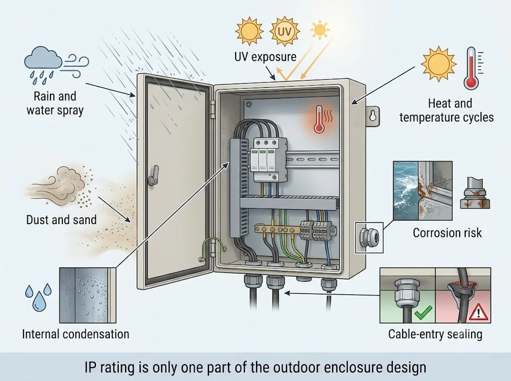 Environmental risks affecting outdoor SPD enclosures