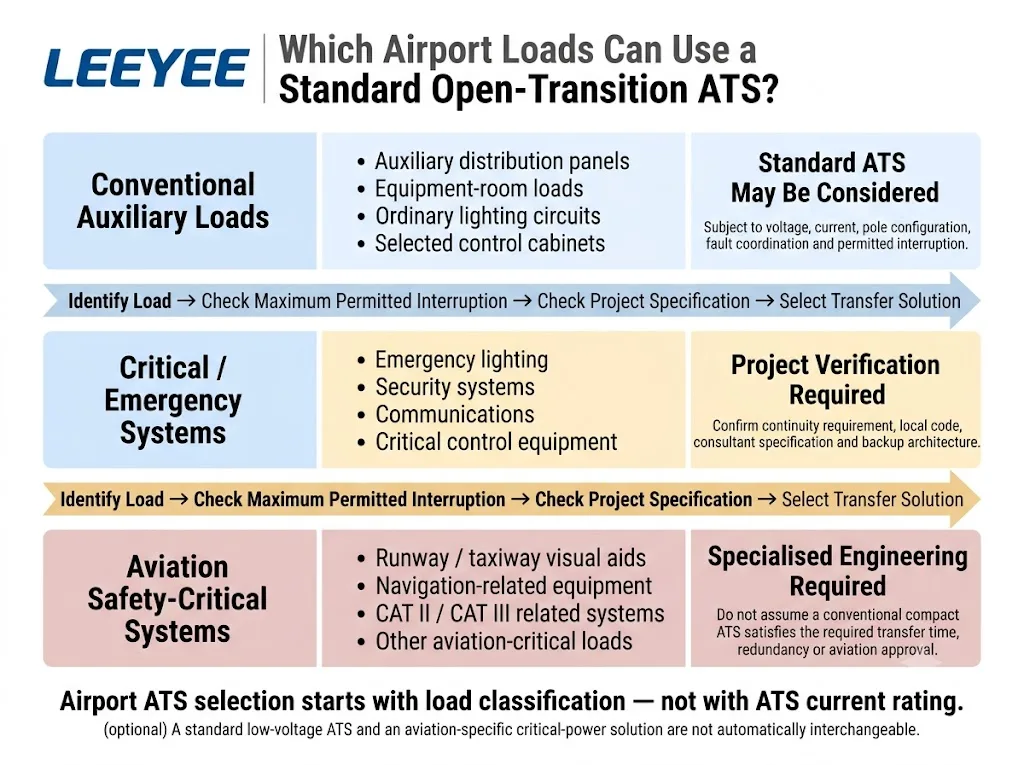 Airport ATS load classification guide for auxiliary, critical and aviation safety power systems